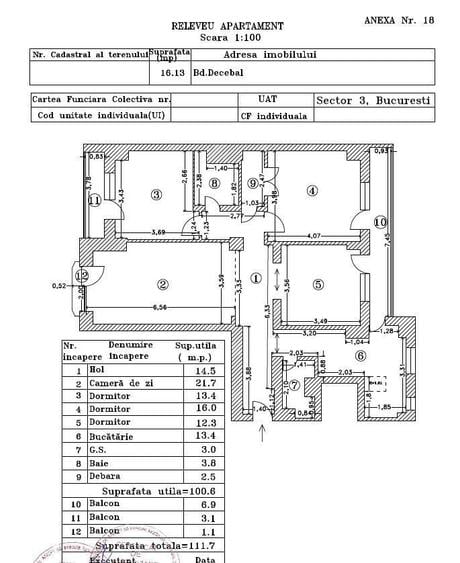 Apartament cu 4 camere, decomandat, stradal, B-dul Decebal, 111.7 mp - 7