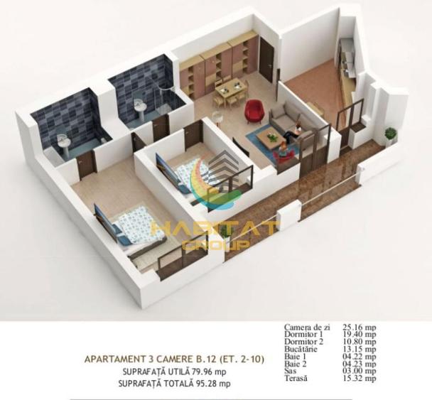 Apartament Mihai Bravu3 camere Lux Ultrafinisat complet mobilat - 7