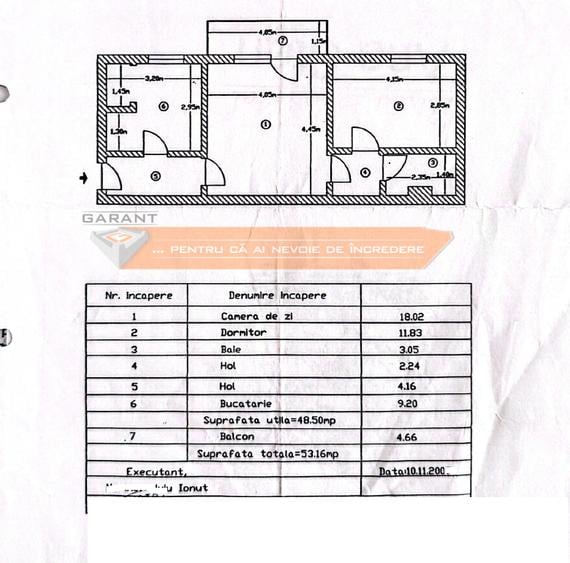 Apartament cu 2 camere semidecomandat în Găvana 3