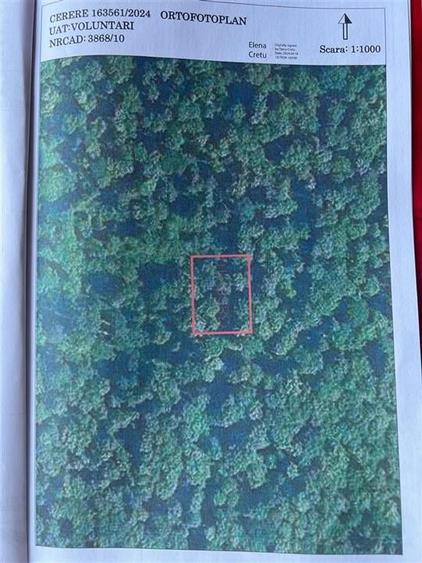 Vanzare teren Voluntari | padure | 1124mp | drum de acces | posibilitate constru - 2