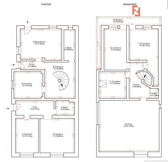 COMISION 0% Casa individuala cu 7 camere, teren 624 mp, in zona Girocului - 8