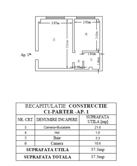 Ap 2 Camere - Bloc Nou – Păcurari – Ideal pentru Birou sau Locuință - 2