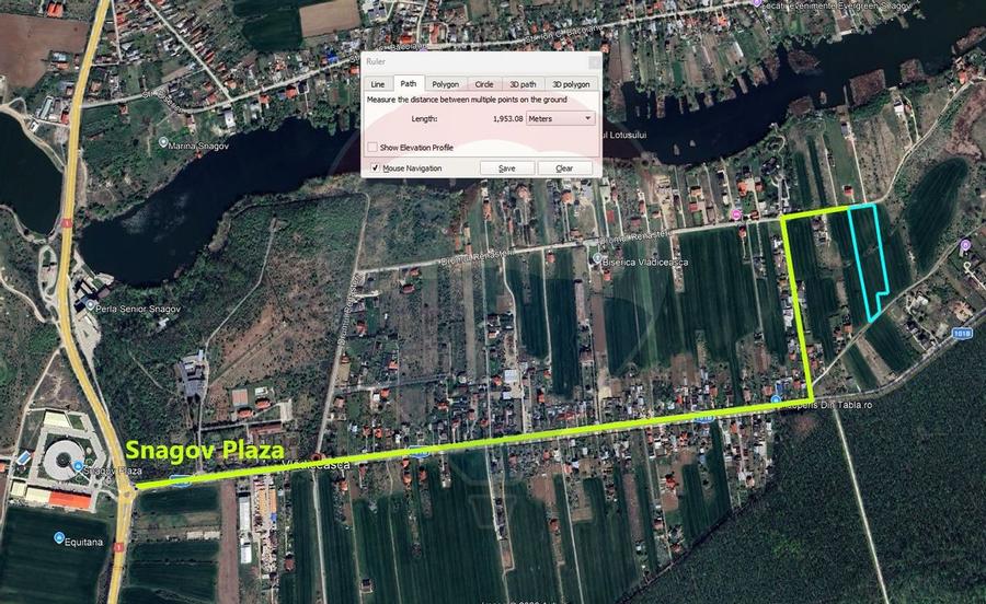 Teren intravilan, 9195 mp, dubla deschidere,Vladiceasca/Snagov - 3