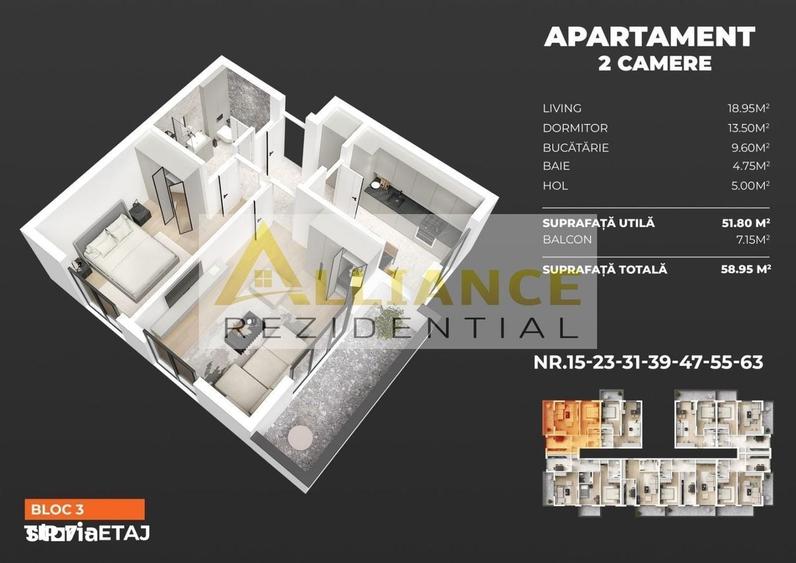 Apartament 2 camere Premium aExact langa Metrou Berceni Str. Biruin - 5