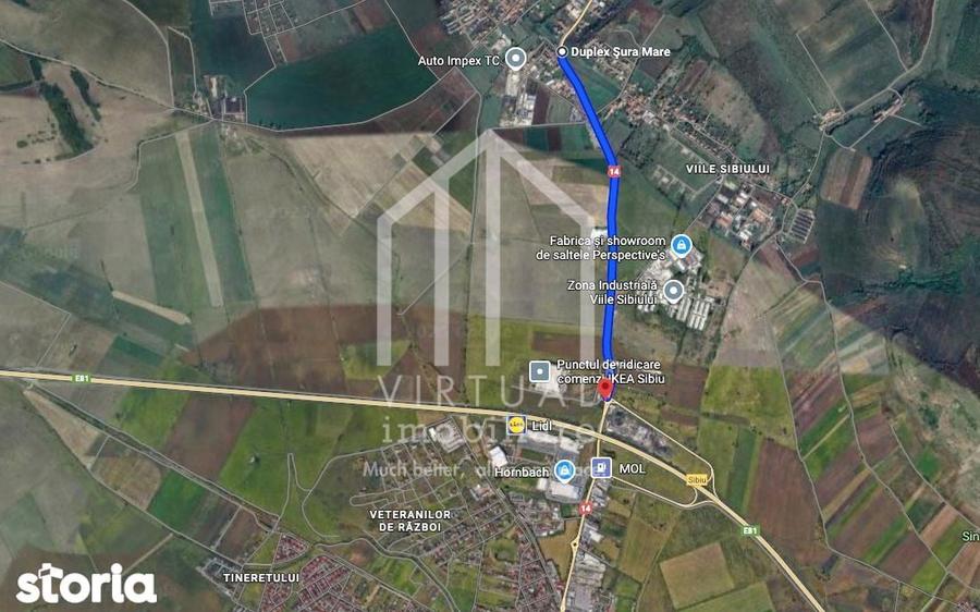 Teren intravilan de vanzare in Sibiu, 3000 mp deschidere la DN 14 - 3