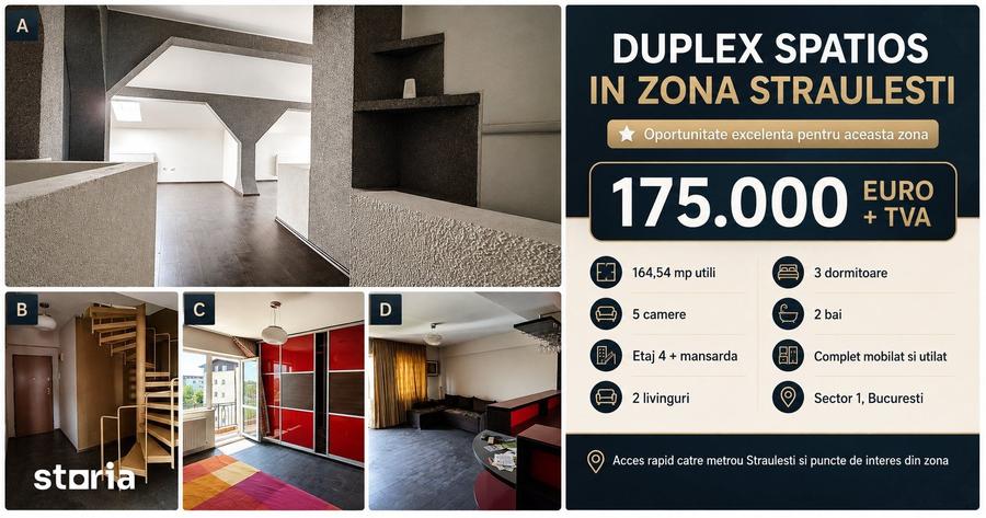 Penthouse Duplex 164 mp ~ Straule?ti, Sector 1 - 5