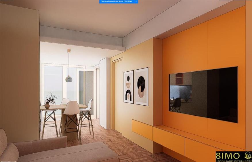 Apartament cu 2 camere decomandat în Sud-Vest