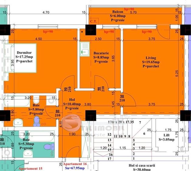 Apartament cu 2 camere decomandat, mobilat în Valea Lupului