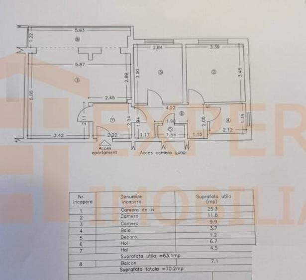 Apartament 3 camere de vanzare, situat in Zona Centrala - 12