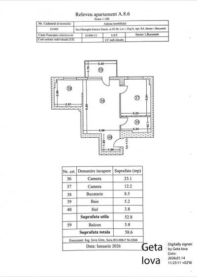 0% | Apartament 2 camere NOU, semidecomandat, 58 mp, 2 bai  | Atrium - Sisesti - 10