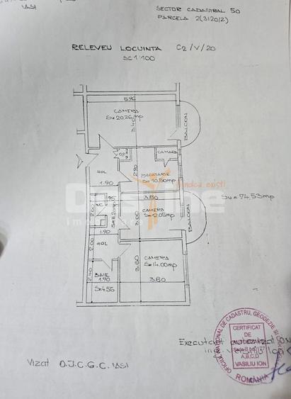 Apartament cu 3 camere decomandat, mobilat în Păcurari