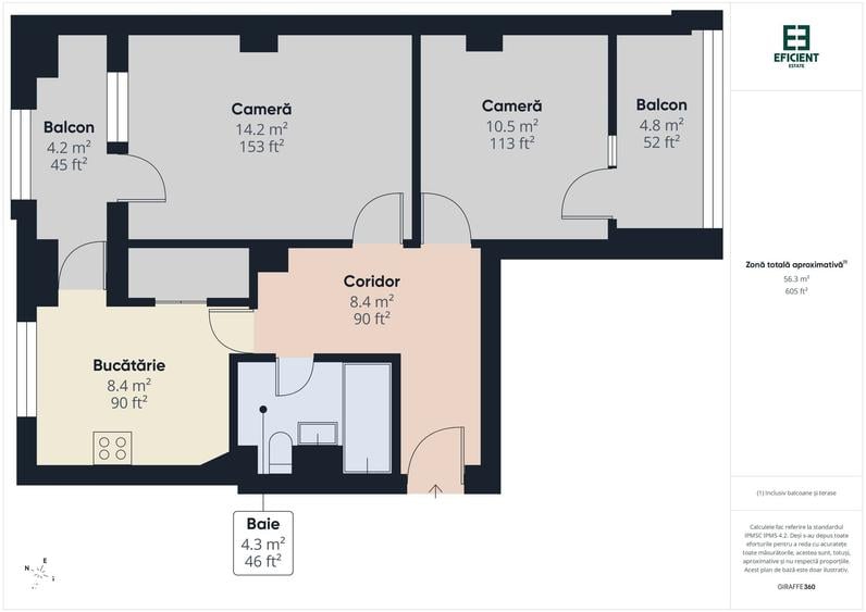 Apartament cu 2 camere în Ciarda Roșie