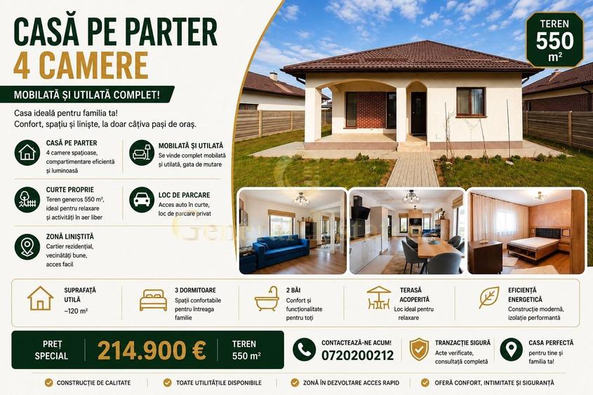 Casă individuală cu 4 camere cu Canalizare în Tărlungeni