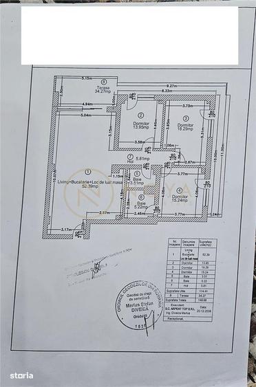 Apartament cu 4 camere decomandat, mobilat în Central