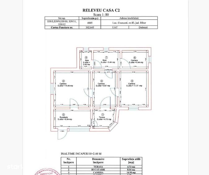 Casă cu 4 camere în Crâncești