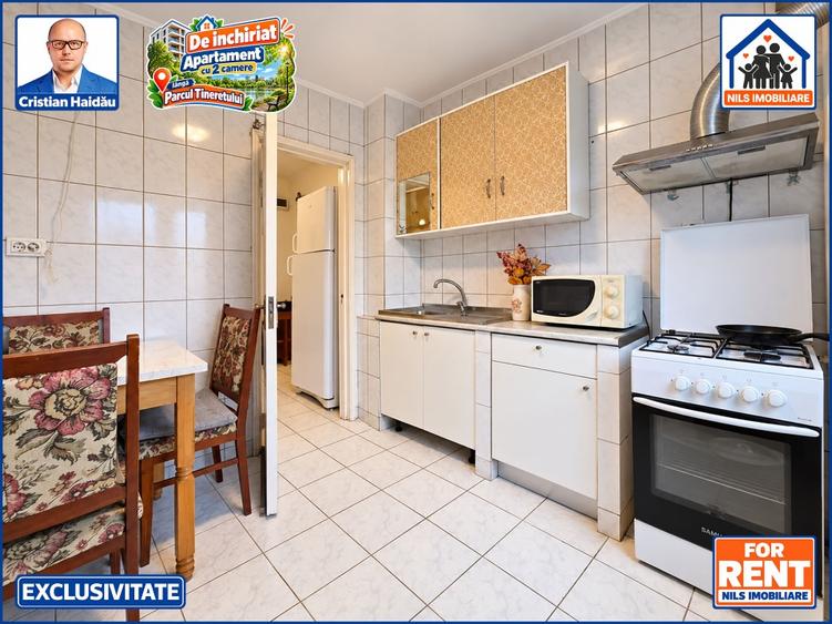 Apartament cu 2 camere semidecomandat în Tineretului