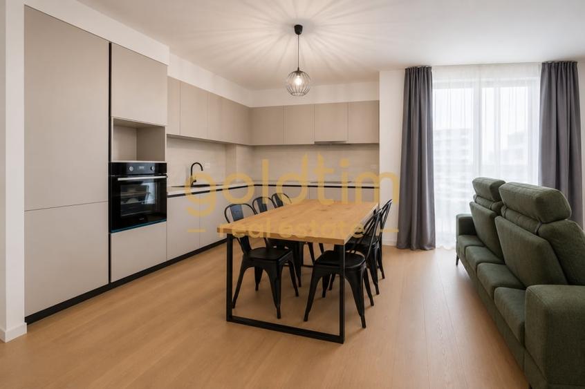 Apartament cu 3 camere semidecomandat, mobilat în Pipera