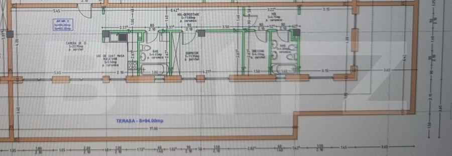 Apartament cu 3 camere semidecomandat în Nord-Est