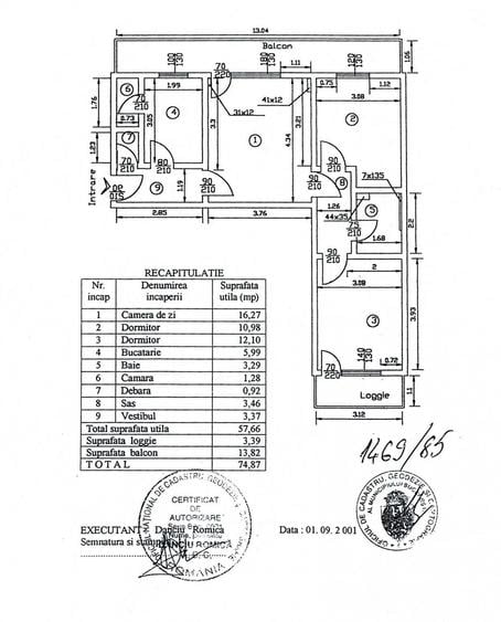 Apartament cu 3 camere semidecomandat în Crângași