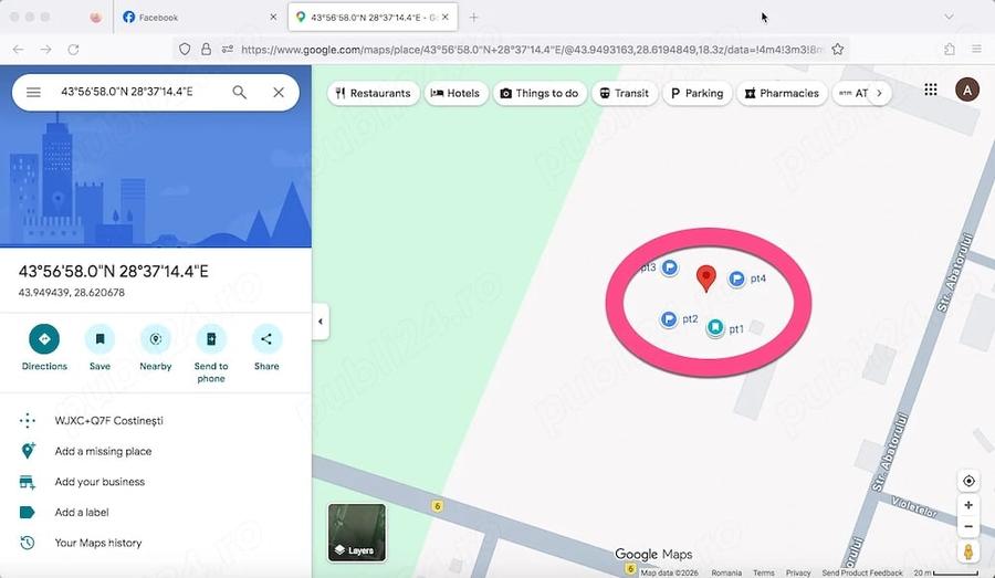 Teren de 494 mp, în Central