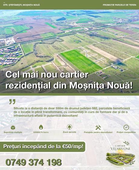 Teren Construcții intravilan de 683 mp, în Moșnița Nouă