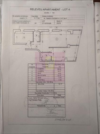 Apartament cu 2 camere semidecomandat în Floreasca