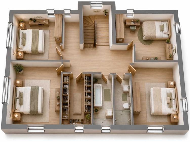 Casa individuala LUX 320 mp mansarda fitness, gaming si birou demisol crama si SPA 7-9 km de centrul Clujului personalizabila - 6