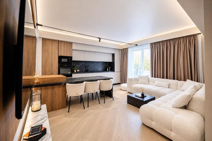 Apartament cu 3 camere decomandat, mobilat în Herăstrău
