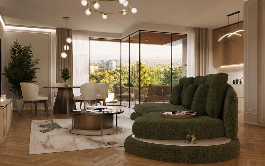 Apartament cu 4 camere semidecomandat în Domenii