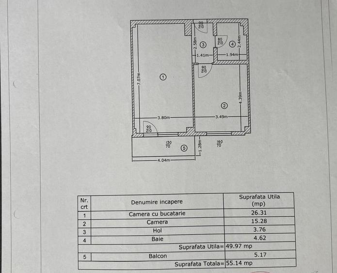 Apartament cu 2 camere decomandat, mobilat în Militari
