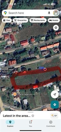 Teren Construcții intravilan de 1000 mp, în Cheia