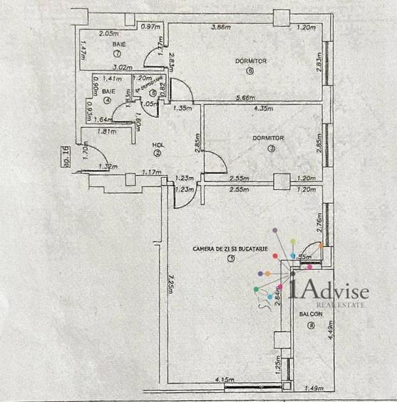 Apartament cu 3 camere decomandat, mobilat în Centrul Civic