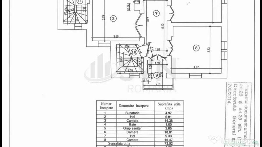 Casă cu 7 camere cu Teren 197 Mp în Dorobanți