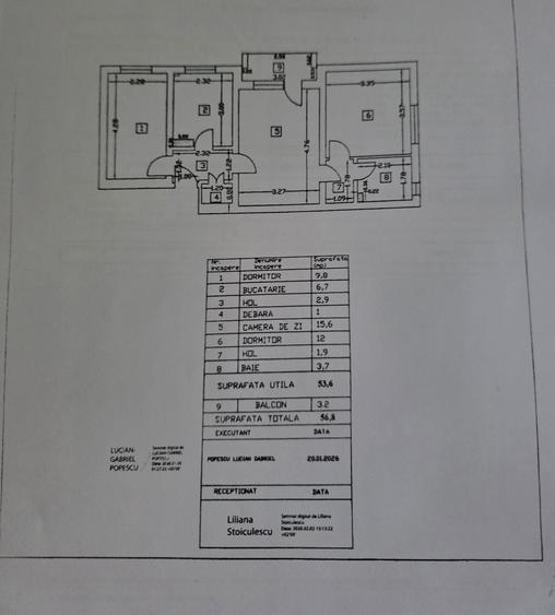 Apartament cu 3 camere semidecomandat în Central