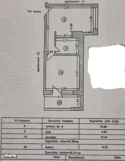 Apartament cu 2 camere, mobilat în Central