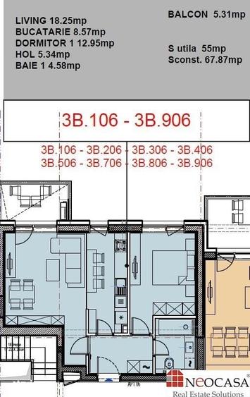 Apartament cu 2 camere în Pipera