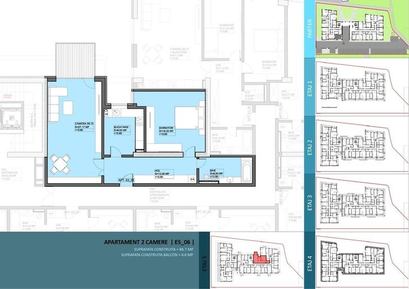 Apartament cu 2 camere decomandat în Sârbi