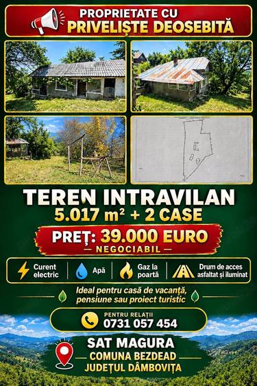 TEREN INTRAVILAN 5.017 mp + 2 case sat Magura, com. Bezdead, jud. Dambovi?a - 1