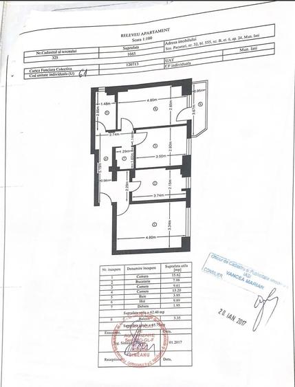 Apartament cu 3 camere decomandat în Păcurari