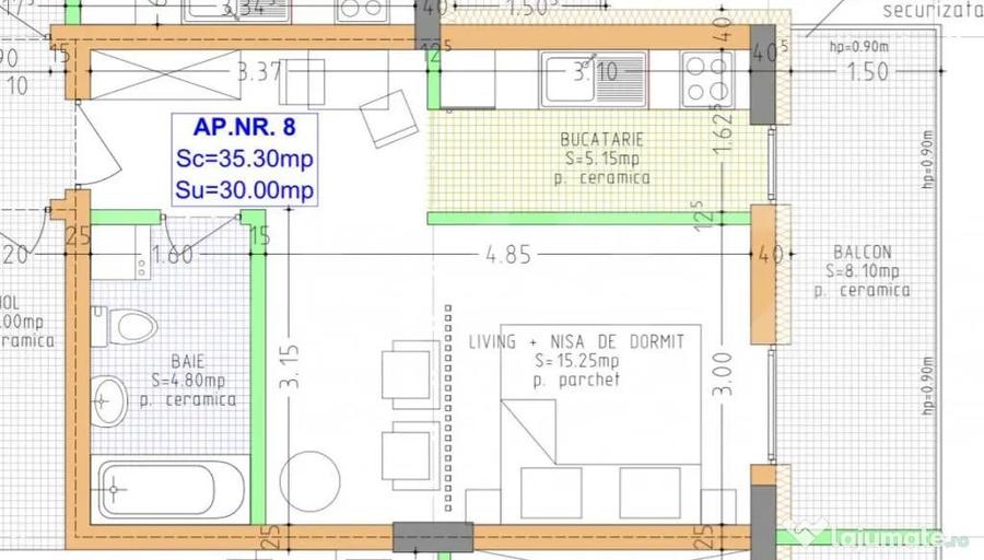 Apartament de vanzare bloc nou, 47 mp, zona zavoaie ter - 1