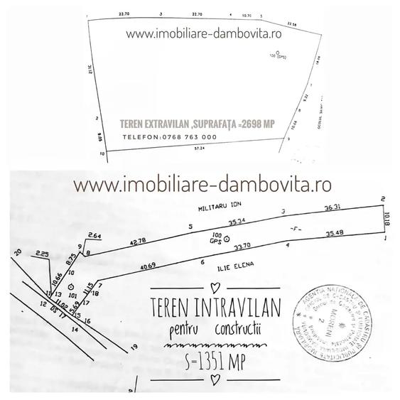 Teren de 2698 mp, în Gura Ocniței