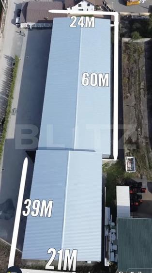 Doua hale industriale 639 - 1500 mp, 10 minute de Aeroport - 2