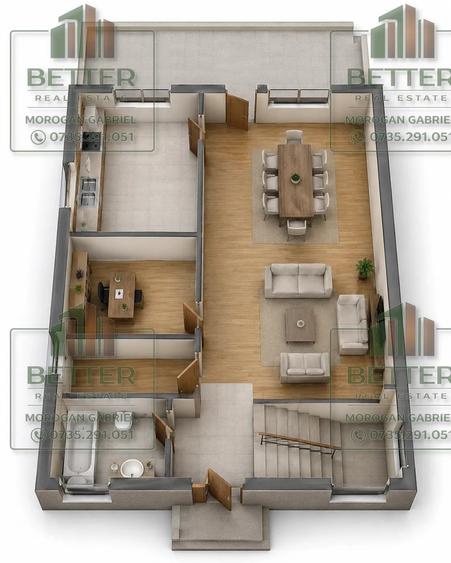 Casă individuală cu 4 camere cu Teren 270 Mp în Berceni