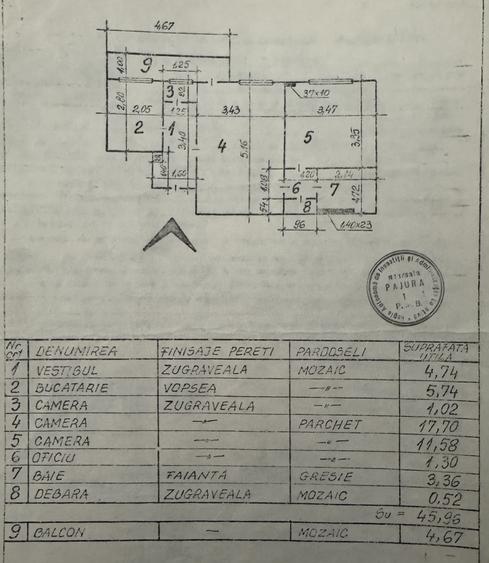 Apartament cu 2 camere semidecomandat, mobilat în Domenii