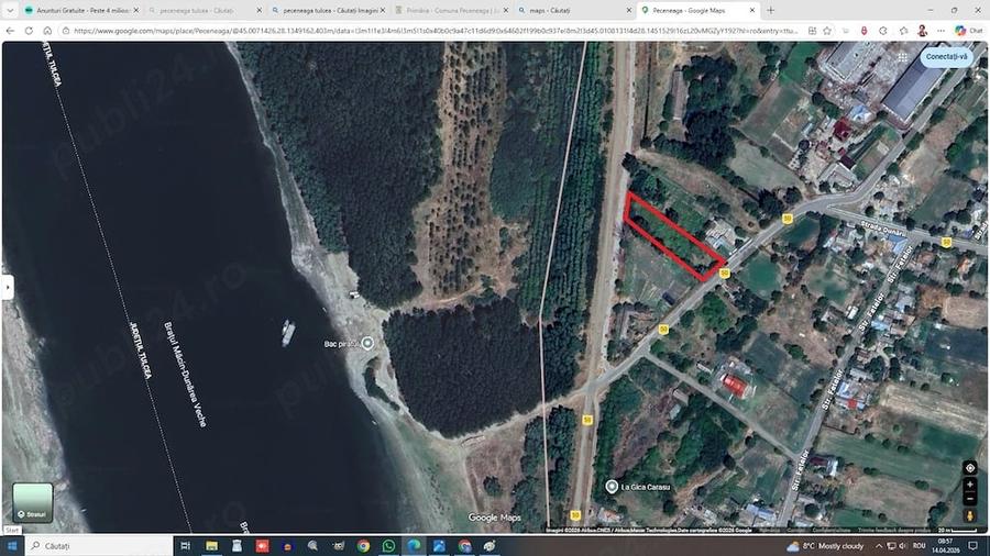 Teren de 1837 mp, în Peceneaga