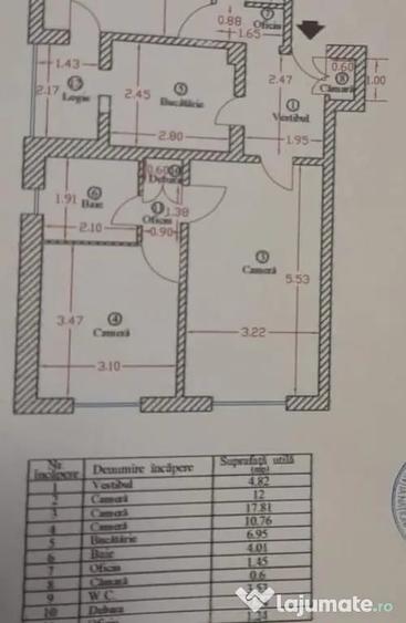 Apartament cu 3 camere decomandat în Lacul Tei