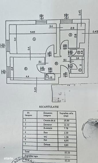 Apartament 2 camere decomandat, parter, Traian/Exercitiu, 52 mp - 2