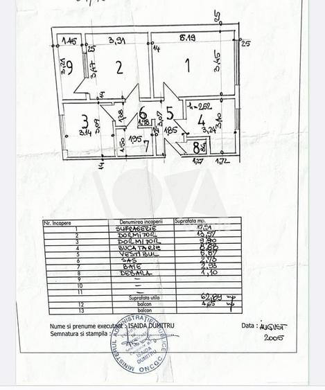 Apartament cu 3 camere decomandat în Valea Ialomiței