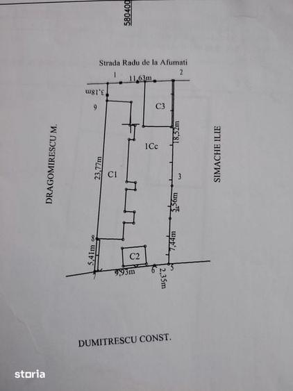 Casă cu 2 camere cu Teren 381 Mp în Radu de la Afumați