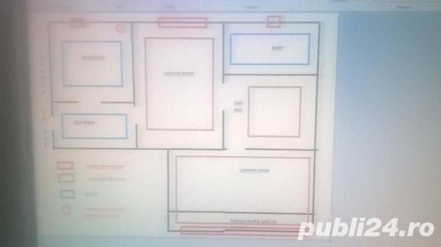 Apartament cu 2 camere decomandat în Central